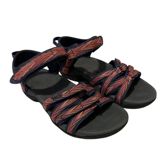 Teva Tirra 4266 Sandal Women's Size 6 Pink Blue Palms Indigo Rose Violet - Picture 1 of 6